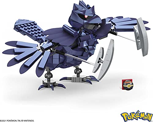 MEGA Pokemon Corviknight building set with 340 pieces and poseable limbs