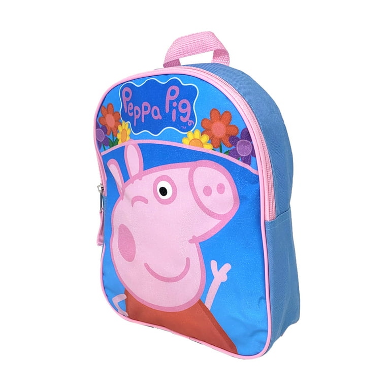 Girls Peppa Pig Small Mini Backpack 11" Smiles and Flowers