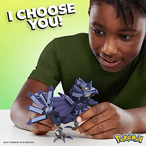 MEGA Pokemon Corviknight building set with 340 pieces and poseable limbs