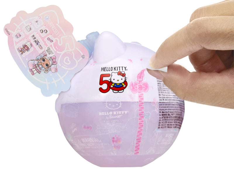 LOL Surprise Loves Hello Kitty Tots Crystal Cutie Collectible Doll, 7 Surprises, Hello Kitty 50th Anniversary Theme, Hello Kitty Limited Edition Doll, Girls Gift Age 3+