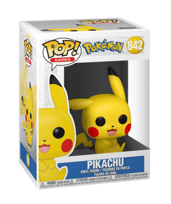 Funko Pop! Games: Pokemon - Pikachu (Sitting), 3.75 inches