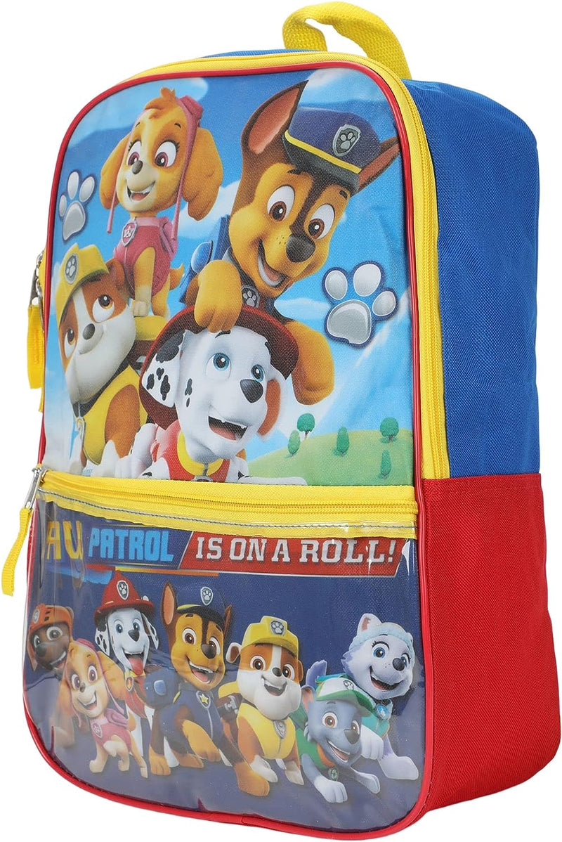 Paw Patrol Heroes Nickelodeon Cartoon 5-Piece Backpack accessories Set for boys