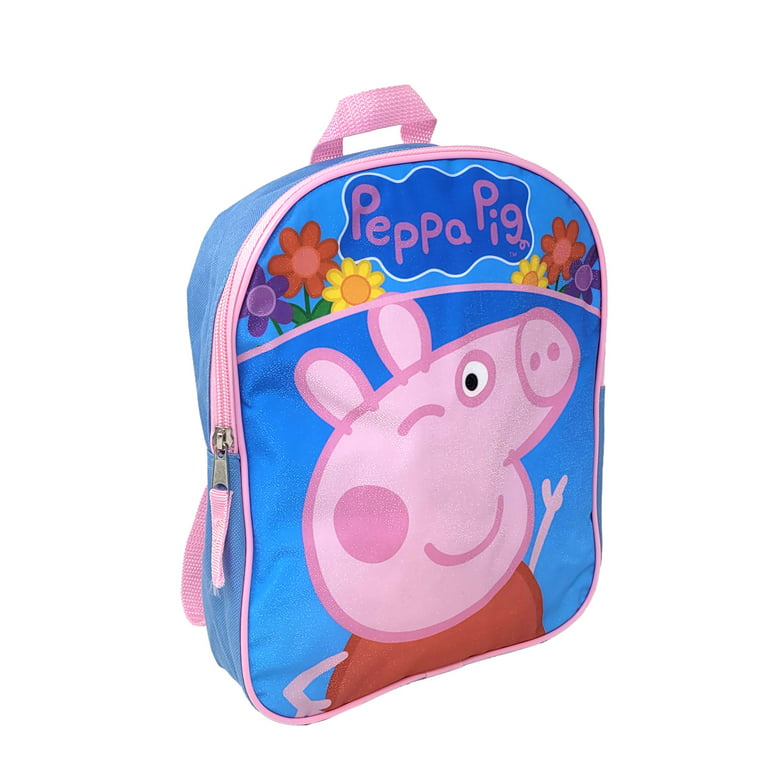 Girls Peppa Pig Small Mini Backpack 11" Smiles and Flowers