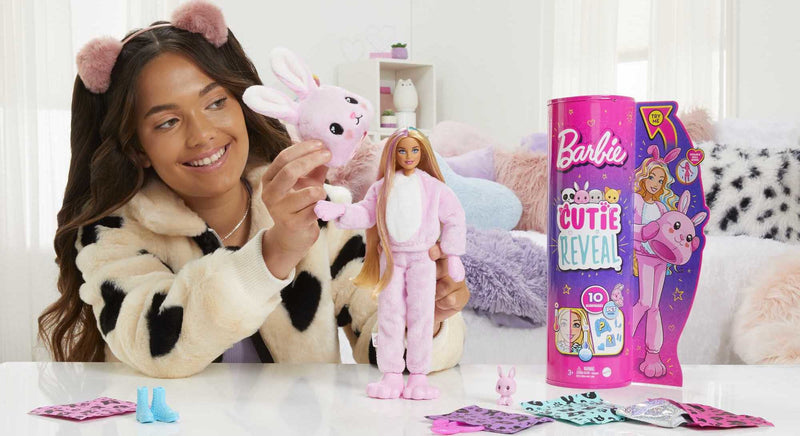 Barbie Cutie Reveal Doll with Bunny Plush Costume & 10 Surprises