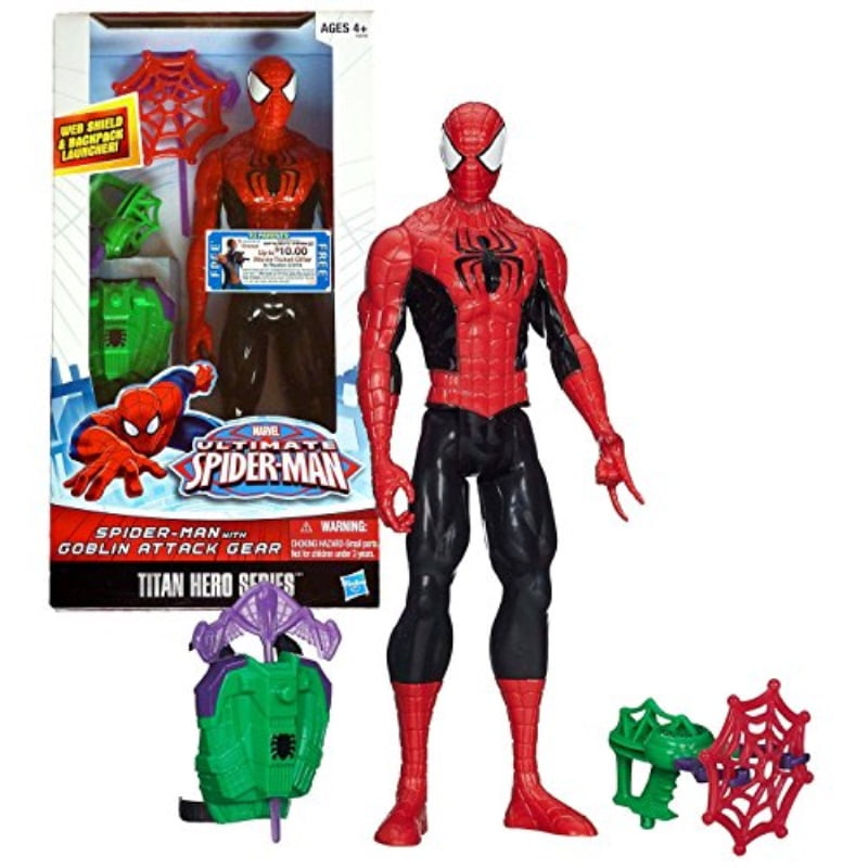 marvel ultimate spider-man titan heroes series spider-man with goblin attack gear