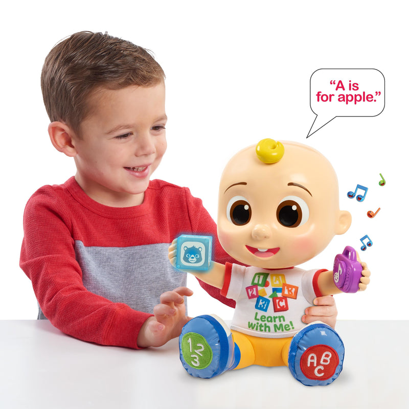 Just Play Cocomelon Interactive Learning JJ Doll with Lights and Sounds, Kids Toys for Ages 18 month