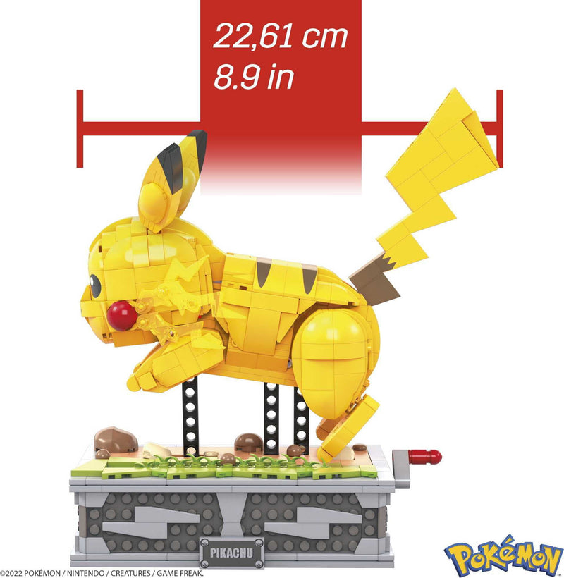 MEGA Pokemon Motion Pikachu Building Brick Set with Mechanized Motion (1092 Pieces)