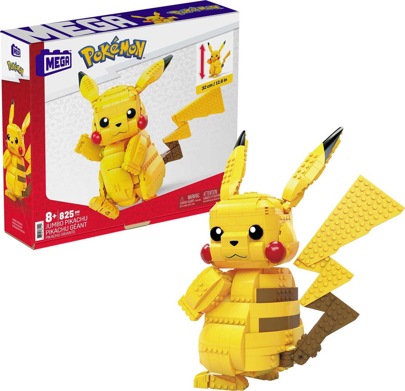 MEGA Pokemon Jumbo Pikachu 12 Inch Tall Toy Building Set