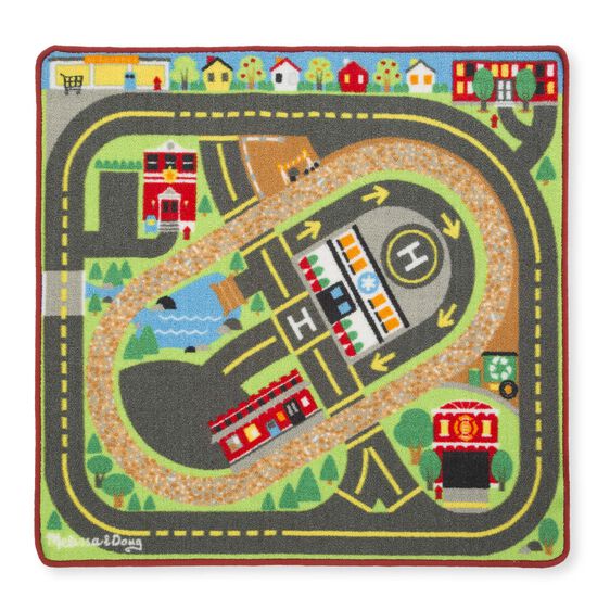 Melissa & Doug Deluxe Multi-Vehicle Activity Rug, Great Gift for Girls and Boys - Best for 3, 4, 5 Year Olds and Up