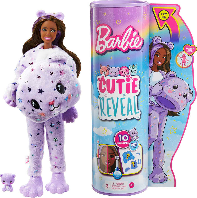 Barbie Dolls Cutie Reveal Teddy Bear Fantasy Doll and Accessories