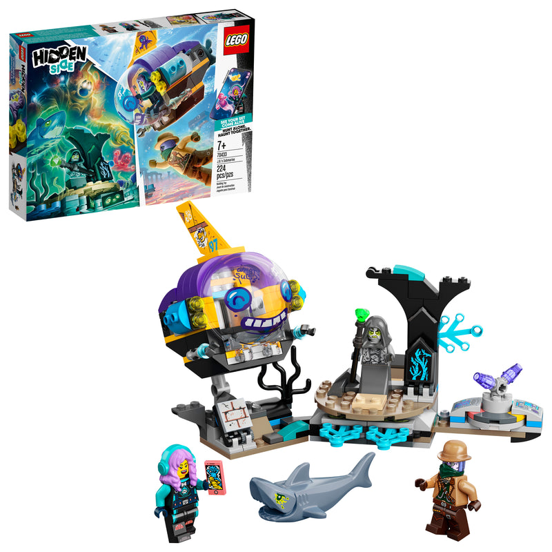 LEGO Hidden Side J.B.’s Submarine 70433 Augmented Reality (AR) Building Toy for Kids Ages 7+ (224 Pieces)