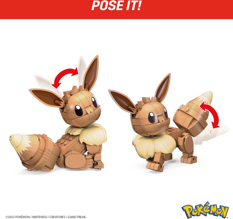 MEGA Pokemon Build & Show Eevee toy building set, 4 inches tall