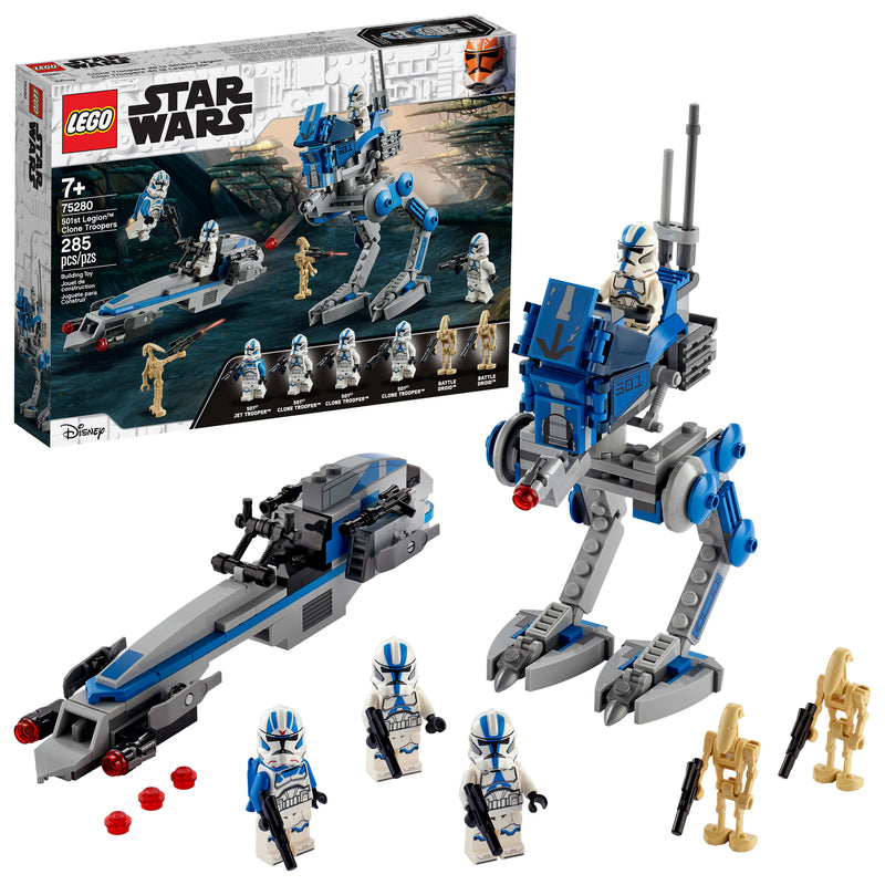 LEGO Star Wars 501st Legion Clone Troopers 75280 Building Toy, Cool Action Set for Creative Play (285 Pieces)