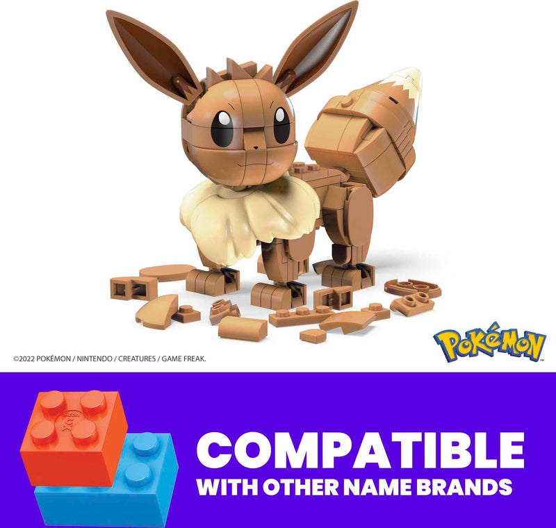 MEGA Pokemon Build & Show Eevee toy building set, 4 inches tall