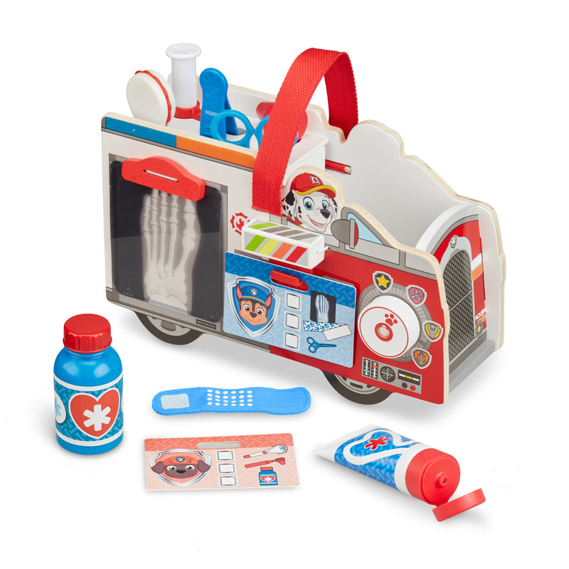 Melissa & Doug PAW Patrol Marshall's Wooden Rescue EMT Caddy (14 Pieces)