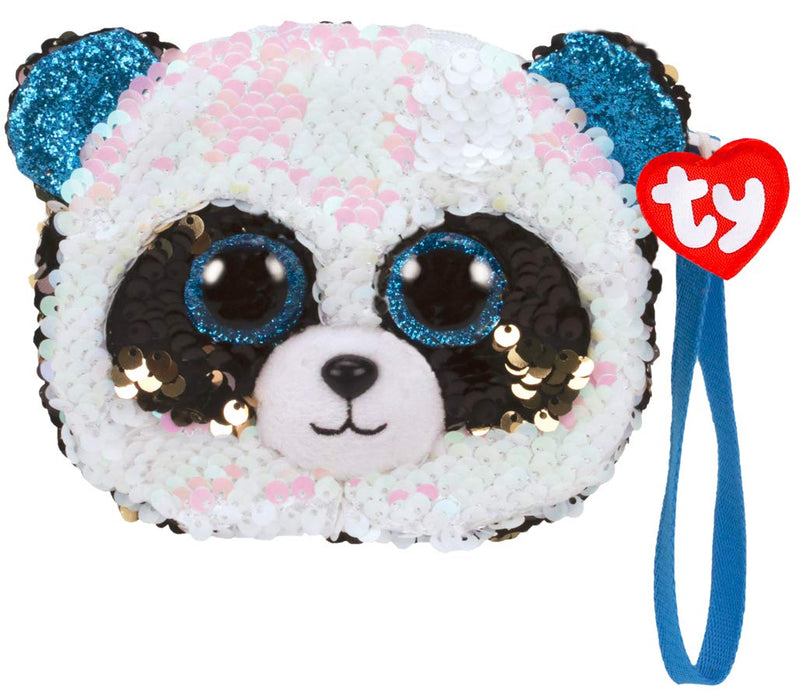 TY Fashion Flippy Sequin Wristlet - BAMBOO the Panda Bear (5 inch)