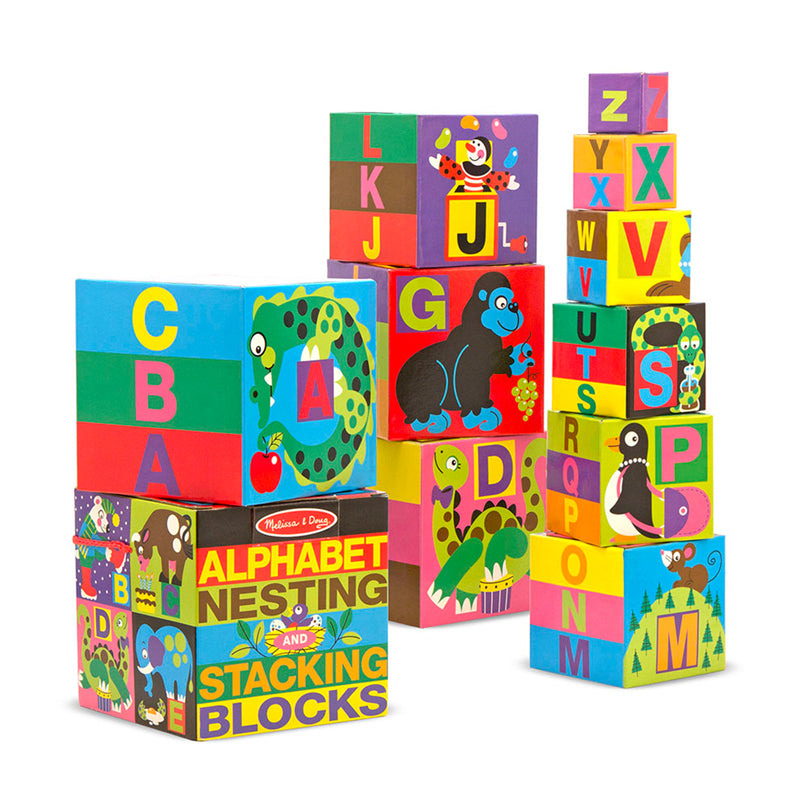 Melissa Doug Deluxe 10-Piece Alphabet Nesting and Stacking Blocks