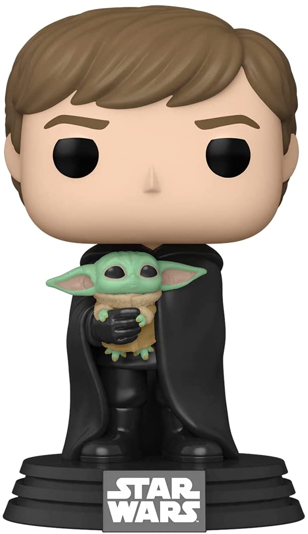 Funko Pop! Star Wars: Mandalorian Luke with Child Baby Yoda Vinyl