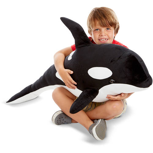 Melissa & Doug Giant Orca Whale - Lifelike Stuffed Animal  (over 3 feet long)