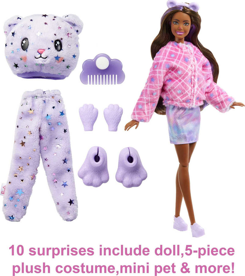 Barbie Dolls Cutie Reveal Teddy Bear Fantasy Doll and Accessories