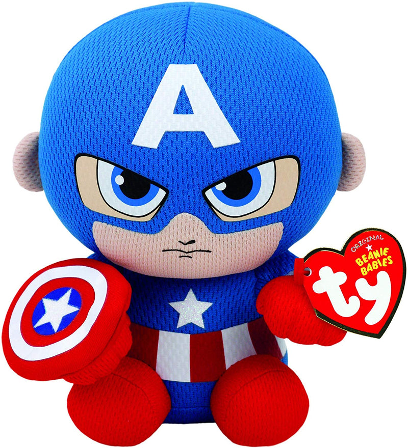 TY Beanie Baby - CAPTAIN AMERICA - Marvel 6" Superhero Plush