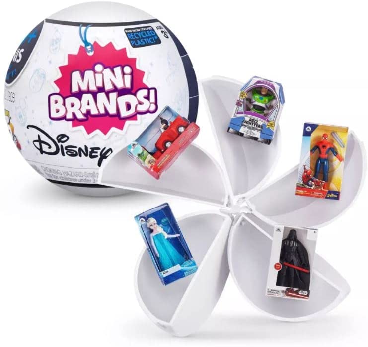 5 Surprise Mini Disney Brands Series 1 Mystery Capsule(3PK) Real Miniature Disney Brands Collectible Toy By ZURU