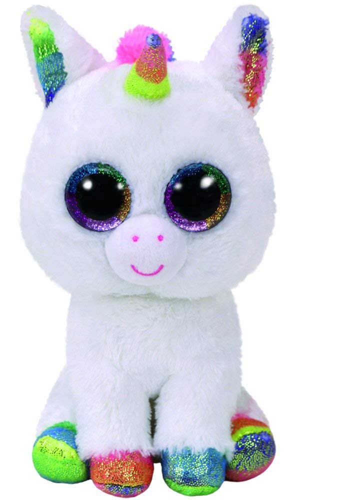 TY Beanie Boos - PIXY the Unicorn (Glitter Eyes) (Medium Size - 10 inch)