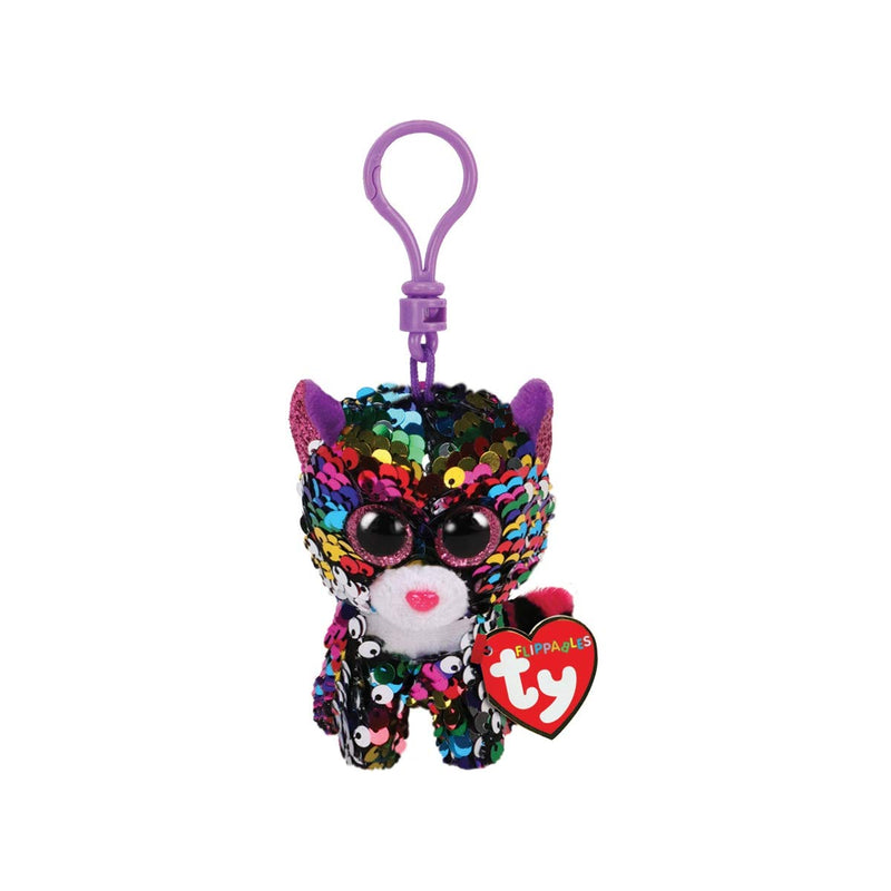 Ty Flippables Sequin Plush - DOTTY the Leopard (Plastic Key Clip - 3.5 inches)