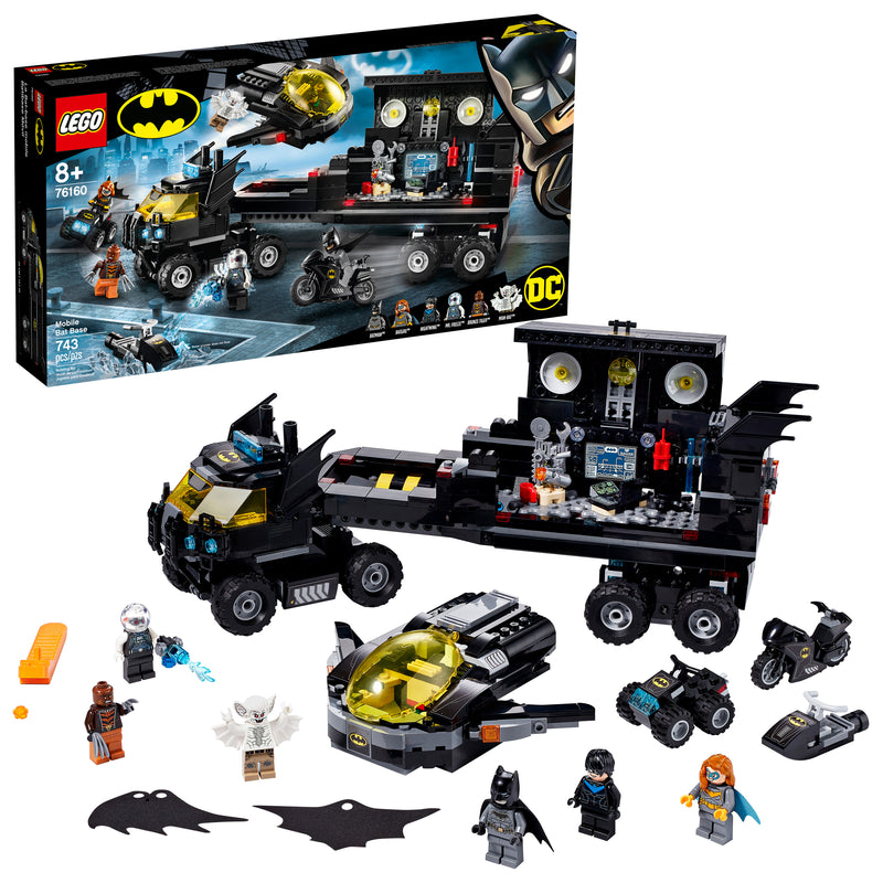 LEGO DC Mobile Bat Base 76160 Batman Batcave Building Toy for Children, Playset and Action Minifigures (743 Pieces)