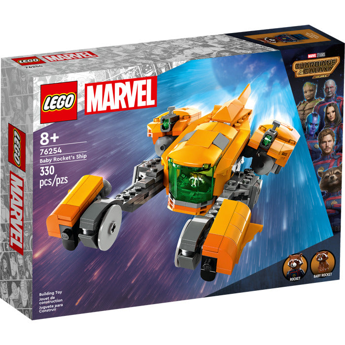 LEGO Marvel Baby Rocket’s Ship 76254 Buildable Spaceship Toy from Guardians of the Galaxy 3 Featuring Rocket Raccoon and Baby Rocket Minifigures, Collectible Super Hero Toy Gift for Kids Ages 8 and up