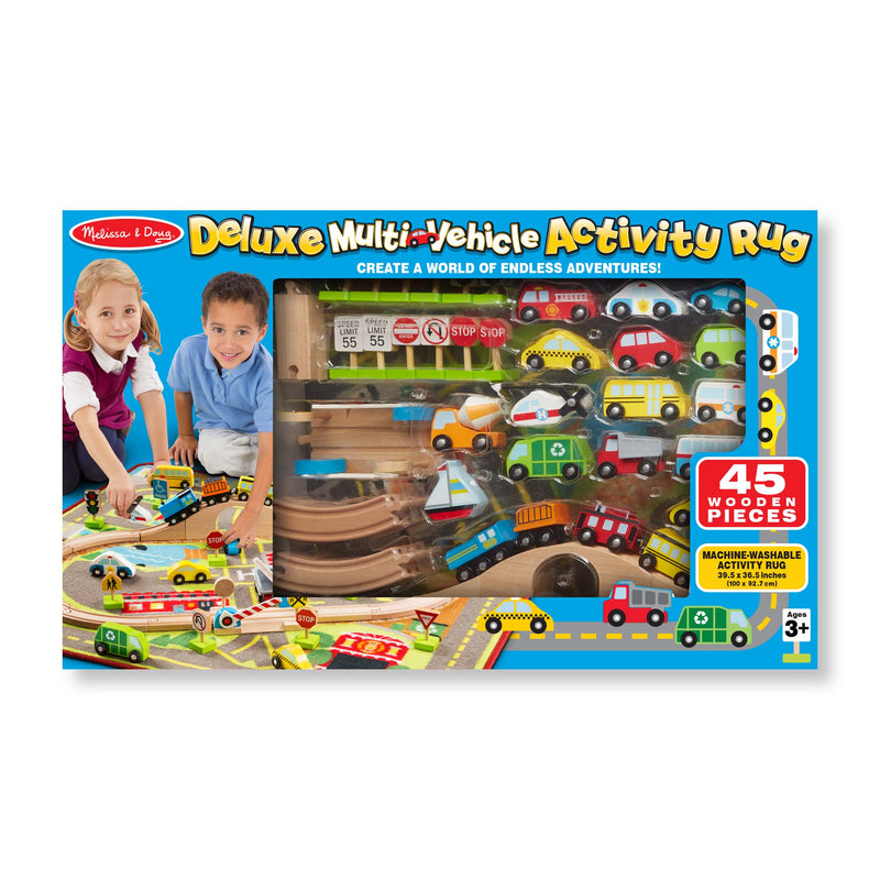 Melissa & Doug Deluxe Multi-Vehicle Activity Rug, Great Gift for Girls and Boys - Best for 3, 4, 5 Year Olds and Up