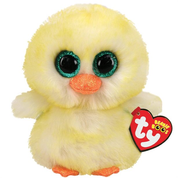 TY Beanie Boos - LEMON DROP the Yellow Chick (Glitter Eyes)(Regular Size - 6 inch)