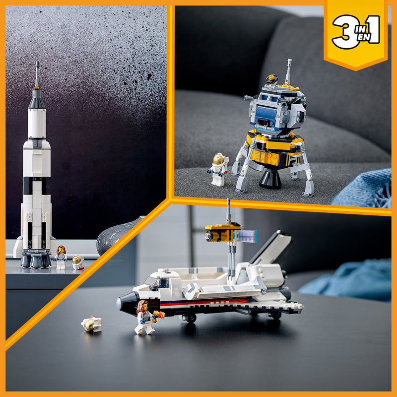 LEGO Creator 3in1 Space Shuttle Adventure 31117 Building Toy for Kids Who Love Creative Fun (486 Pieces)