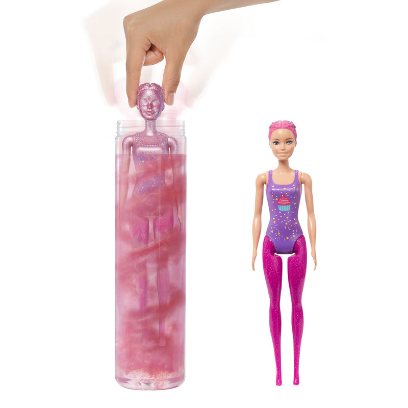 Barbie Color Reveal Glitter! Hair Swaps Doll, Glittery Pink