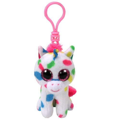 TY Beanie Boos - HARMONIE the Unicorn (Glitter Eyes) (Plastic Key Clip)