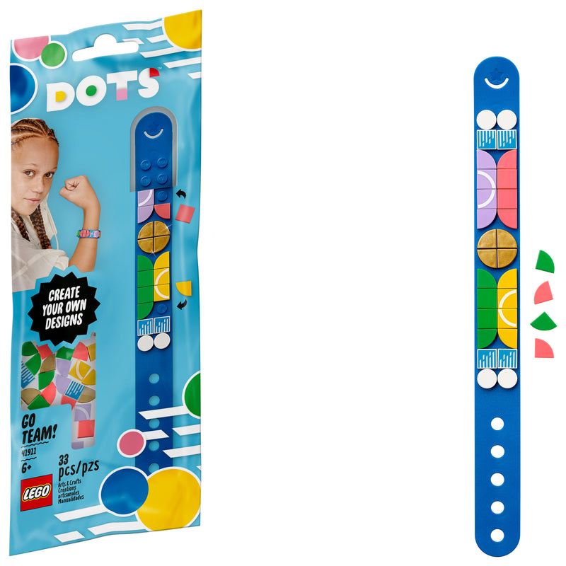 LEGO DOTS Go Team! Bracelet 41911 Cool DIY Craft Bracelet Making Kit