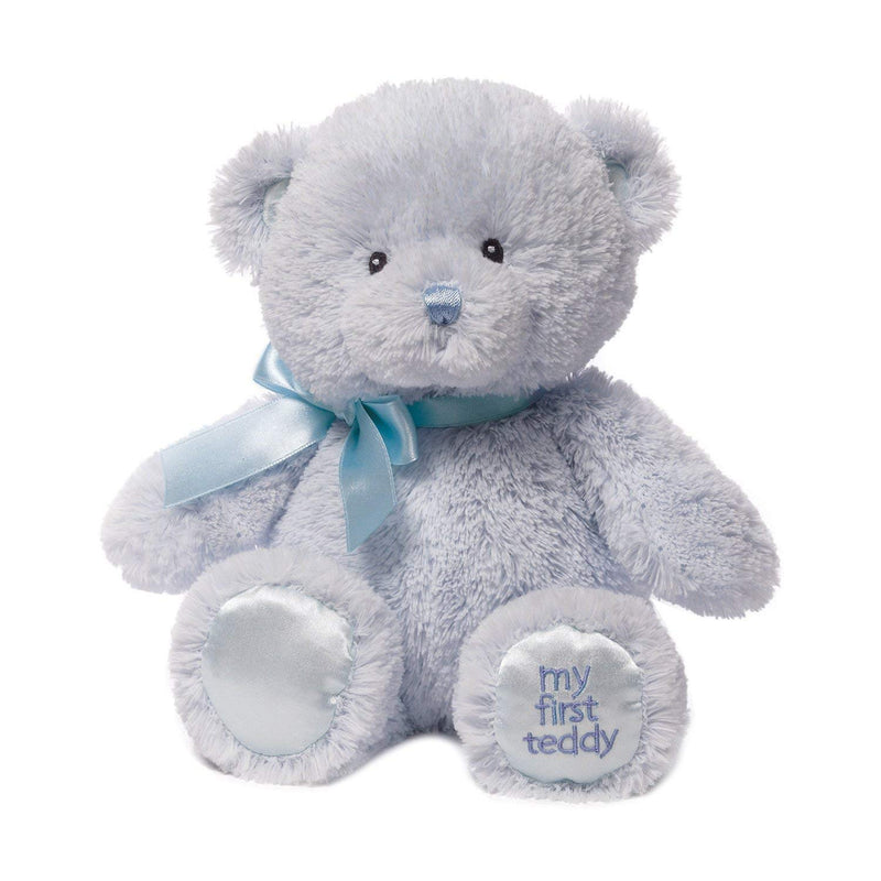 Gund My First Teddy Bear Baby Blue Stuffed Animal Plush 10 inches