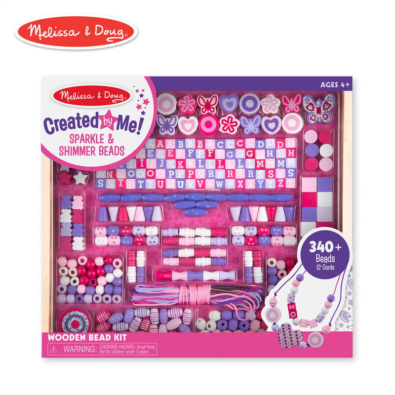 Melissa & Doug Created by Me! Sparkle & Shimmer Beads Wooden Bead Kit